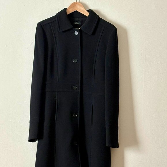 J. CREW VINTAGE J.CREW LADY DAY COAT WOOL Black - Picture 1 of 6